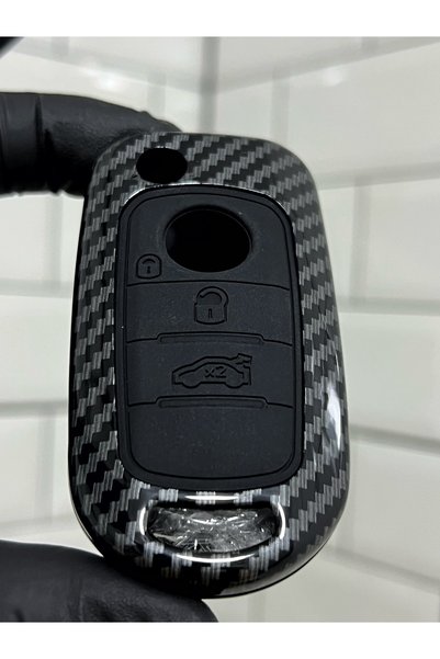 GMA KEYS Lux Fiat Egea Switchblade 3 butoane Carcasa comutatorului din carbon Culoare neagra Calitate prima