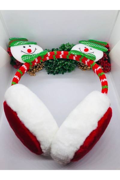 İnDerin Căști de pluș cu tematică de zăpadă - căști de pluș