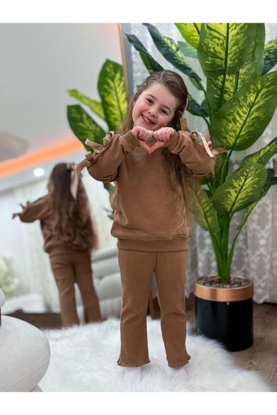 GÖKJOY BUTİK Kolari Fi̇Yonk Detailed Girl's Tights Set