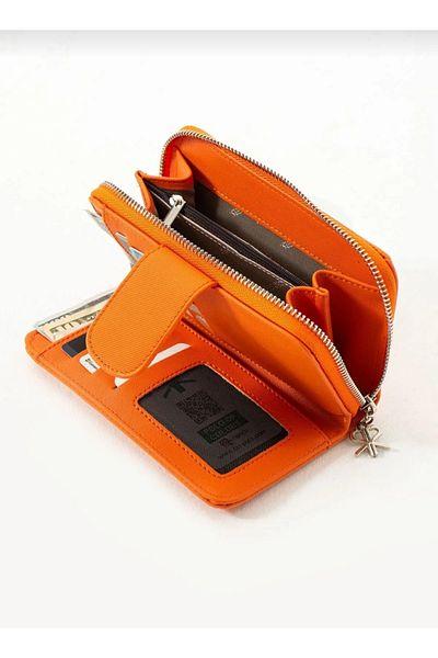 Polo Of Colors Orange Wallet Women's Wallet with Coin and Card Compartment