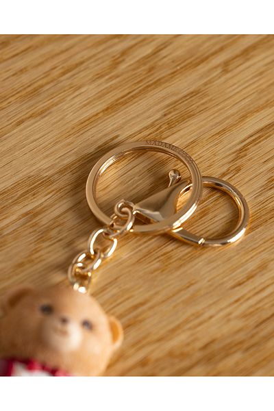 Madame Coco Colin Bear Keychain - Navy/Claret Red