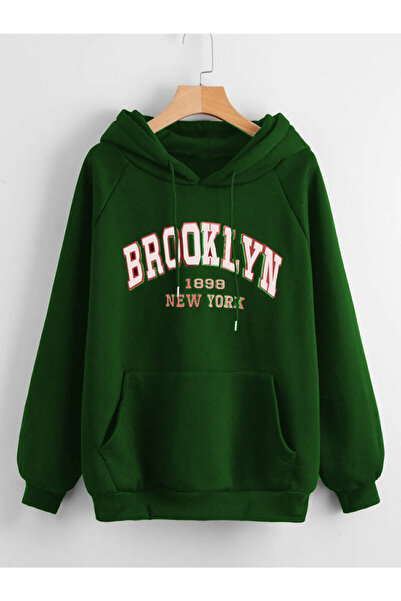 jackallie COPIE - Hanorac unisex Brooklyn cu imprimeu cu glugă