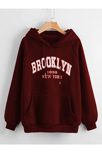 Genel Markalar KOPYA - Brooklyn Unisex Baskılı Kapüşonlu Hoodie