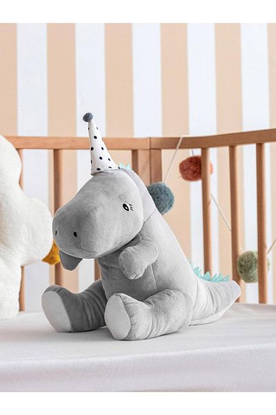 LC Waikiki Lcw Home Dinosaur Embroidered Plush Filled Baby Cushion 40 cm