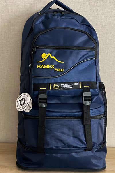 NEMO GROUP Σακίδιο πλάτης Navy Blue Mountaineer, Gusseted, 55LT, Τσάντα Κάμπινγκ, Τσάντα σεισμού, Αδιάβροχο ύφασμα