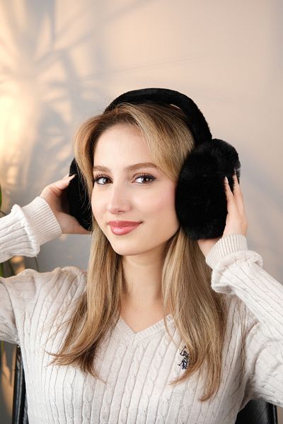 Jack Ferrero Cold Protective Soft Plush Foldable Ear Protector Earphones