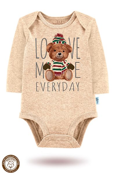 MAHFEL 100% Cotton 3-Piece Organic Printed Snap Fastener Baby Bodysuit