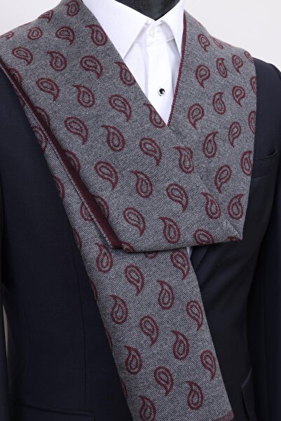 Esgue Burgundy-Grey Double-Sided Drop Pattern Viscose Camisole