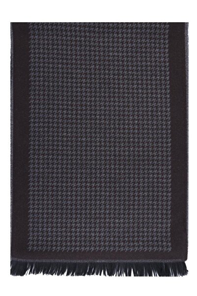 Esgue Brown-Grey Double-Sided Houndstooth Patterned Viscose Camisole