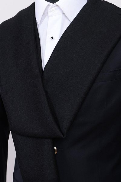 Esgue Black-Grey Viscose Cashew - Double Sided with Special Gift Box