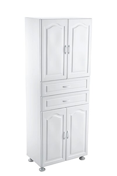 Altıntepe Plastik 4 Kapak 2 Çekmeceli Çok Amaçlı Pvc Dolap - Beyaz