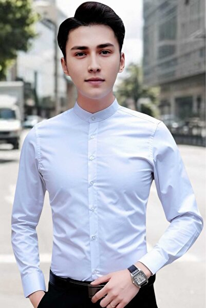 Uniquetrenders Ανδρικό πουκάμισο Four Seasons με λεπτή εφαρμογή γιακά που αναπνέει εύκολα