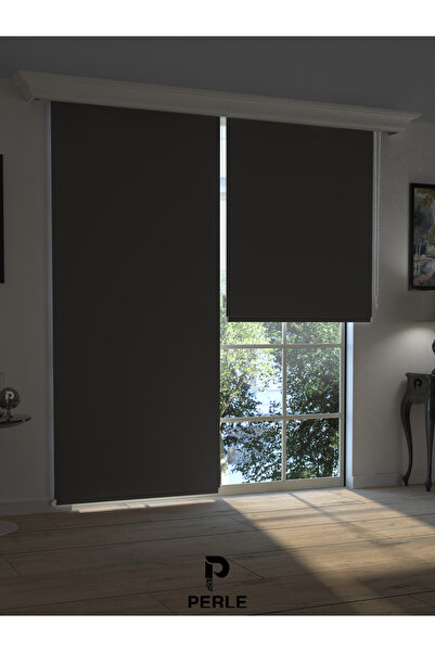 Perle Koyu Gri Blackout Stor Perde Tam Karartma Yüksek Kalite SUPERBLACKOUT