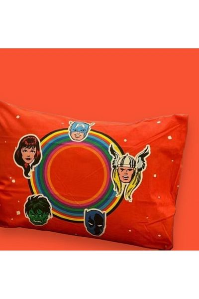 Zorluteks Super Heroes 100% Cotton Fabric 1 Piece Pillow Case 50X70 cm