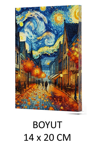 dokuzyayinlari VİVAGO ART VAN GOGH SOKAK  ÇİZGİLİ DEFTER 14 x 20 CM BEZ ÇANTA...