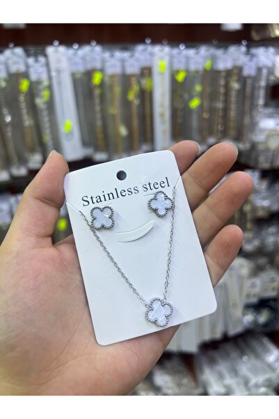 Seymaccessories İKİLİ YONCALI SET KOLYE VE KÜPEDEN OLUŞMAKTADIR