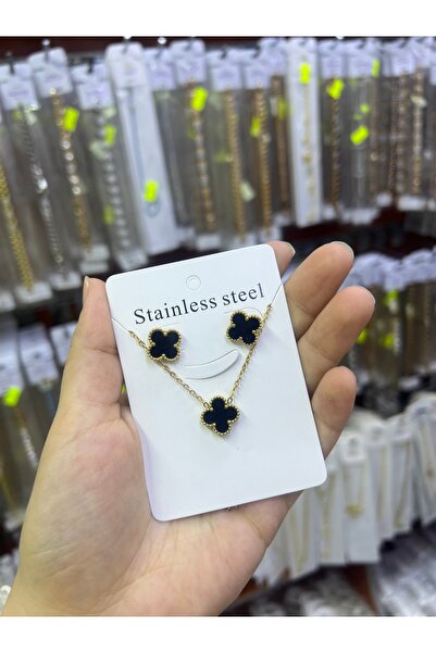 Seymaccessories İKİLİ YONCALI SET KOLYE VE KÜPEDEN OLUŞMAKTADIR