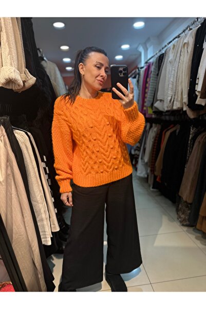 AYSEGUL SOZKESEN Bisiklet Yaka Kadın Örme Kazak