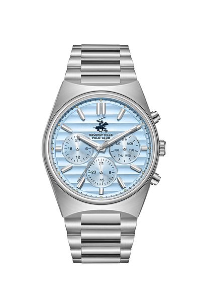 Beverly Hills Polo Club BEVERLY HILLS POLO CLUB BP3744X.300 Men Multi Function Display Watch & Metal Strap Silver