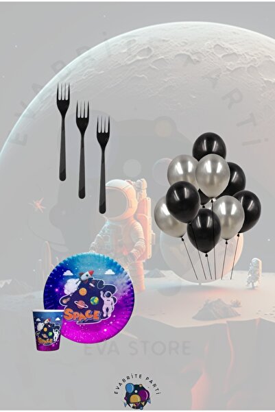 Evabrite Space Themed Set for 8 Minib - Προμήθειες για πάρτι γενεθλίων