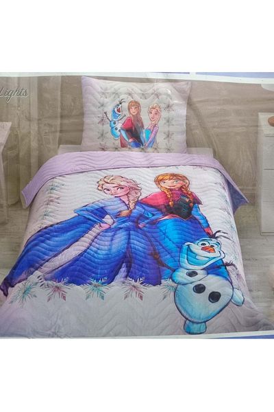 Özdilek Cuvertură de pat matlasată 100% bumbac pentru un singur copil - Liliac înghețat înghețat (160x230)