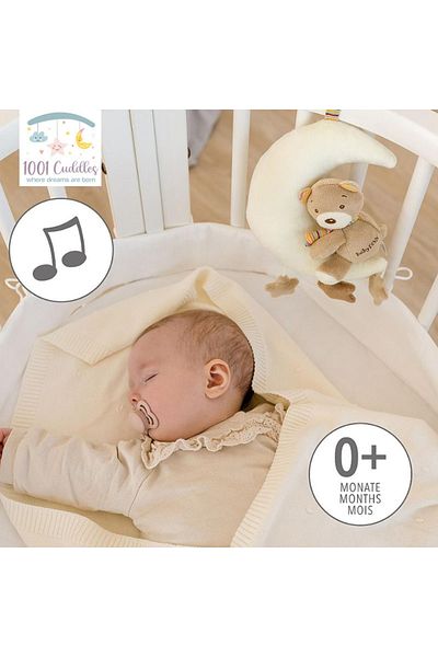 A Thousand & One Cuddles Portable Wind-Up Musical Mobile - Teddy & Moon