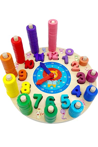 kaan oyuncak ساعة لوغاريتمية بحلقة خشبية