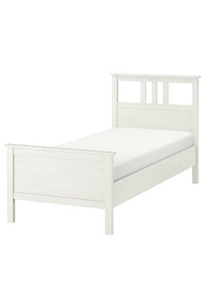 IKEA tek kişilik karyola, beyaz vernik, 90x200 cm