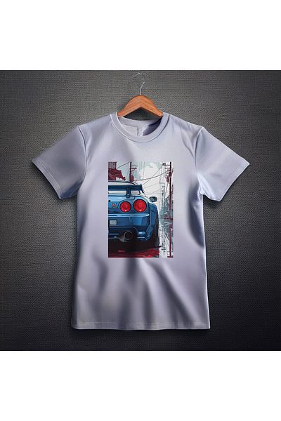 Ozzy Ψηφιακό μπλουζάκι με μοτίβο αυτοκινήτου Unisex GTR