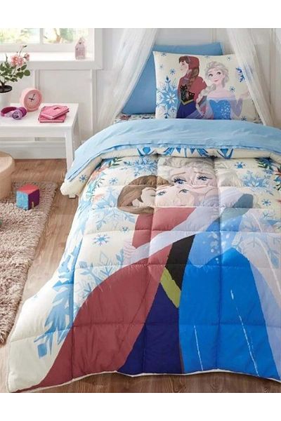 Özdilek Frozen Winter Blue - Παιδικό σετ ύπνου με άδεια ελαστικής μονής