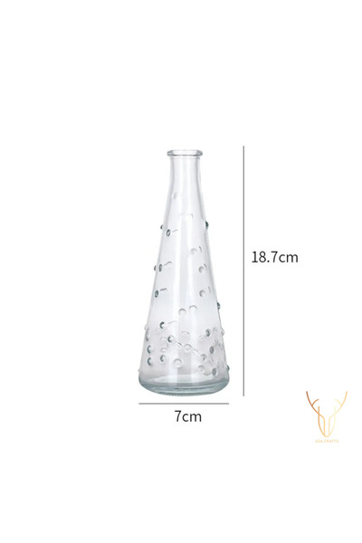 Ada Crafts Polka Şeffaf Simple Vazo