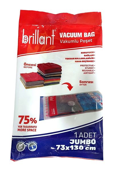 Brillant Vacuum Bag, Set of 2, Jumbo Size 73x130