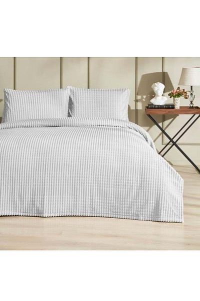 Özdilek Özdilek Modern Line Single Blanket Set (150X220) - Pyramid Gray