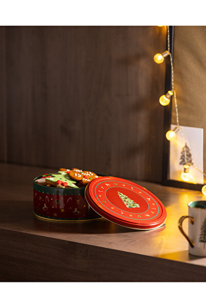 Madame Coco Bonni Round Metal Box - Medium Size - Red