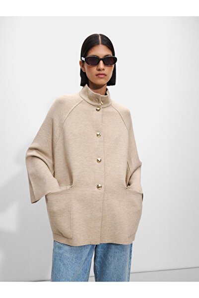 PARFOİS Yüksek Yakalı Örgü Panço
