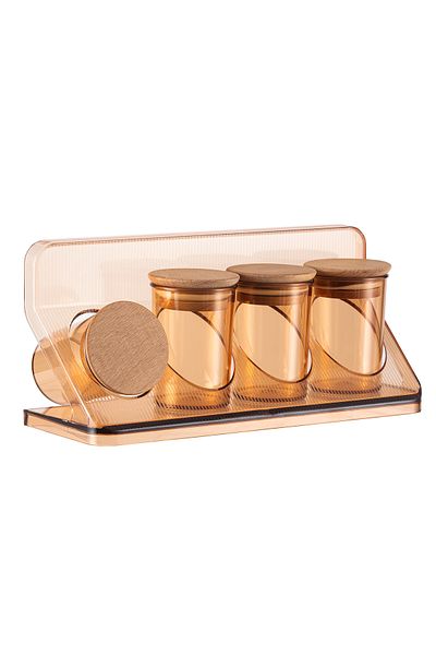 Madame Coco Salvi Amber 4-Piece Spice Holder Set