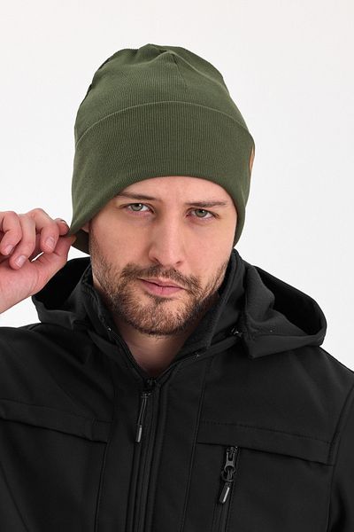 Butikgiz Men's Hats Beanie in Khaki - Sports, Comfortable, 100% Cotton, Handmade, Native Production Difference