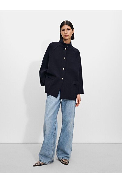 PARFOIS Yüksek Yakalı Örgü Panço