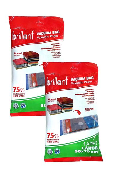 Brillant Vacuum Bag, Set of 2, Large Size 50x70