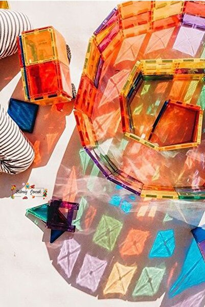 BİLMİŞ ÇOCUK مكعبات بناء دبوس مغناطيسي مغناطيسي مع قطع غيار السيارات (70 قطعة)