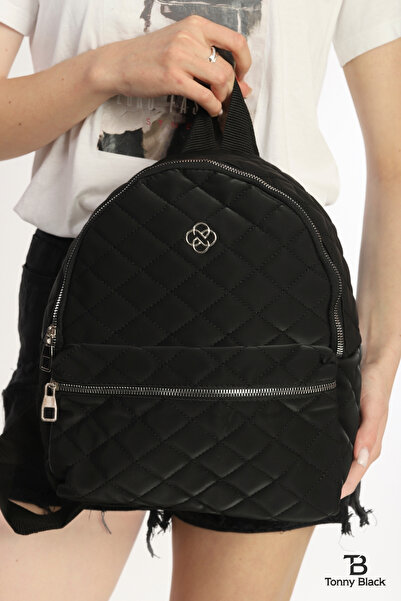 Tonny Black Γνήσιο γυναικείο αδιάβροχο καπιτονέ με ρυθμιζόμενο λουράκι Σχολικό μάθημα αθλητικό καθημερινό σακίδιο πλάτης για επιχειρήσεις