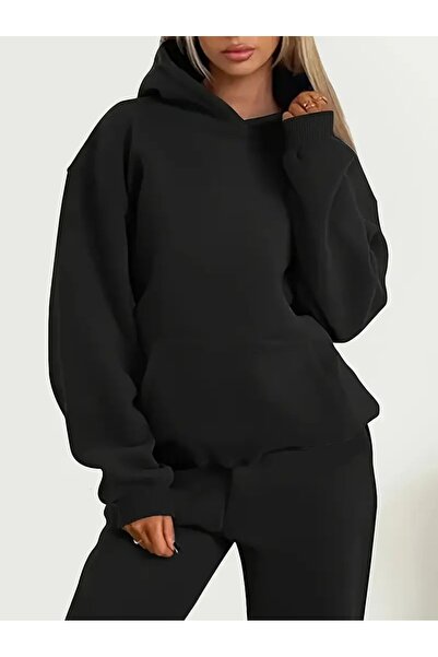 Sezon tekstil Unisex μονόχρωμο φούτερ με κουκούλα