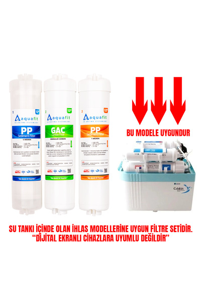 aquafit Ihlas Aura Cebilon Silver-platinum-plus Uyumlu 3'lü Filtre Seti (compact Ve Unique Uyumlu Değildir)