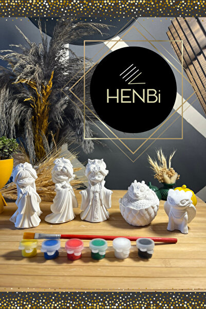 HENBi Anime Karakterleri (3D) Japon Kızları Ejder Taş boyama Çocuk Gelişimi Ç...