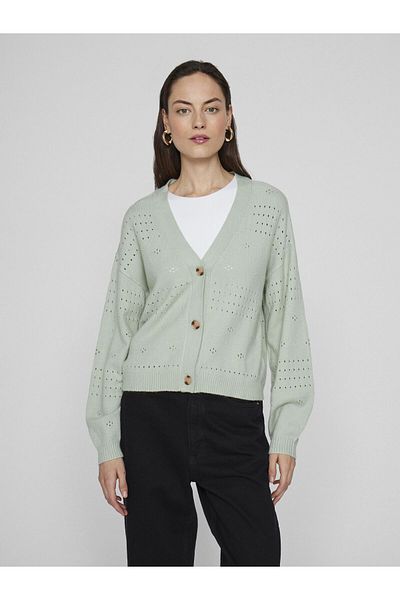 VILA Strickjacke V-Ausschnitt