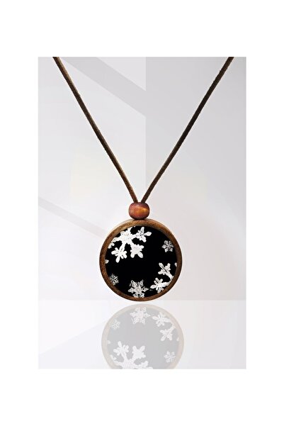 Tahtakolik قلادة خشبية على شكل ندفة ثلج