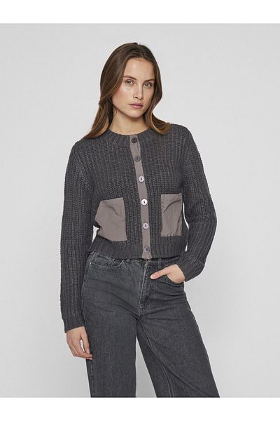VILA Strickjacke Geknöpfte