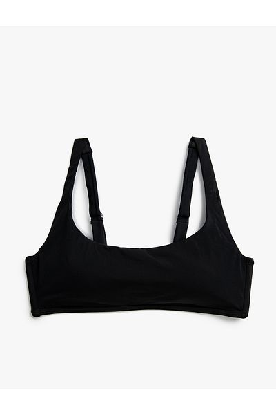 Koton Basic Bikini Top with Covered Adjustable Straps
