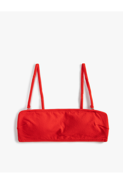 Koton Top de bikini fără bretele acoperit texturat