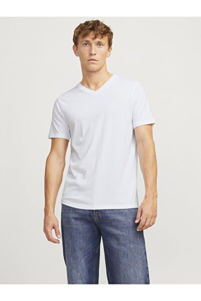 Jack & Jones T-Shirt 3er-Pack Einfarbiges T-Shirt mit V-Ausschnitt